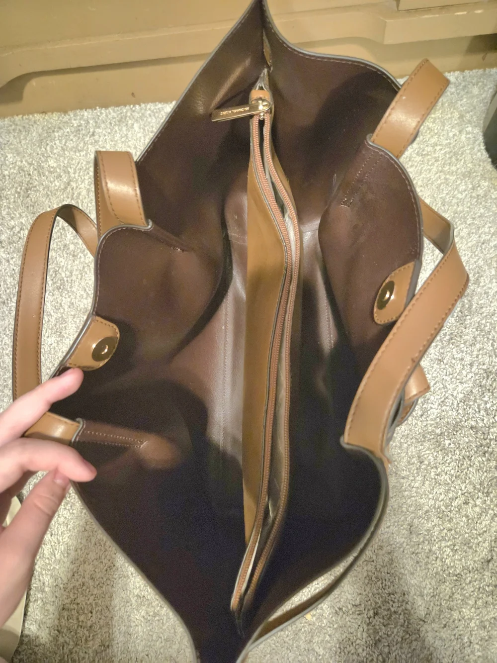 Like New Michael Kors Emilia Large Pebbled Leather Tote Bag